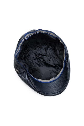 Tamer Tanca Erkek Hakiki Deri Şapka 524 1106 Lndn Spk Sk23/24 Lacı Jumbo Lacivert