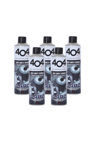 404 Sıvı Gres Yağı Spreyi Zincir Yağlama Spreyi 5 x 400 ML