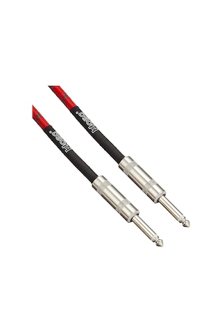 3gt18c3 Kumaş Gitar Kablosu Kırmızı/yeşil 1/4" Ts - 1/4" Ts