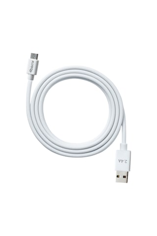 Eco-amt Beyaz Usb-a-micro Usb Kablo 1.2 M, 2.4 A Hızlı Şarj