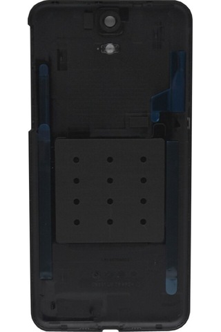 Htc One E9 Arka Kapak Yapışkanlı Pil Batarya Kapağı - Siyah