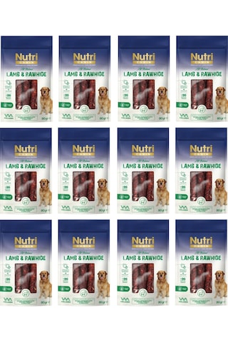 Nutri Canin Rawhide Kuzu Etli Köpek Ödülü 80 Gr. X 12 Adet Nutri Canin Rawhide Kuzu Etli Köpek Ödülü 80 Gr. X 12 Adet