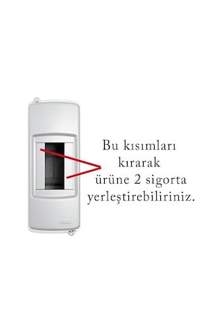 Viko 1/2 Mühürlü Sıva Üstü Sigorta Kutusu Kırık Beyaz