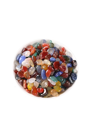 Vkemall Doğal Ayarakta Kırık Taşlar, Pürüzsüz Parlatılmış, Renkli 9-13mm, 500g, Akvaryum Dekorasyonu, Dıy Malzemesi