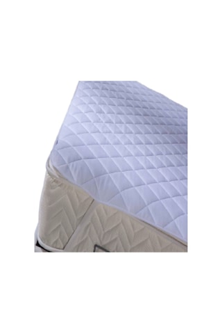 Evony Kapitoneli Sıvı Geçirmez Alez 150x200 Cm Tek Kişilik Köşe Lastikli Beyaz