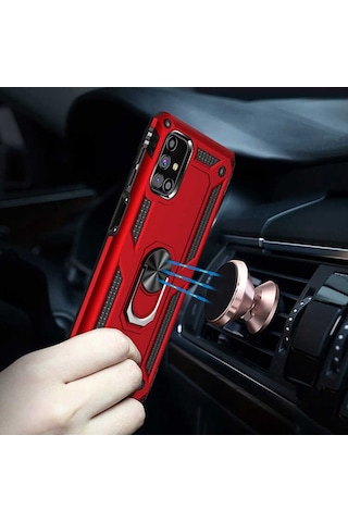 Samsung Uyumlu Galaxy M31S Kılıf Zore Vega Kapak-Siyah