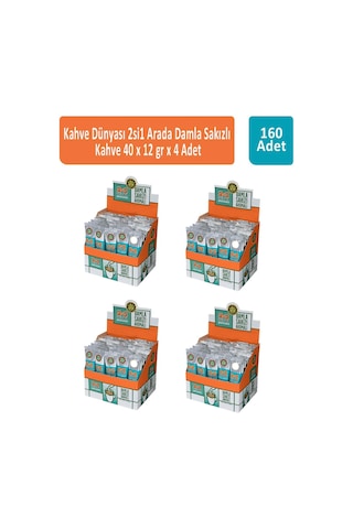 Kahve Dünyası 2si1 Arada Damla Sakızlı Kahve 4'lü 40 x 12 G