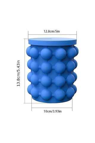 Ulzyvf 1 Adet Mavi Plastik Buz Kovası 57007246 Hızlı Buz Makinesi İçin Şarap Kapları Dairesel Boyu Kovası Mavi