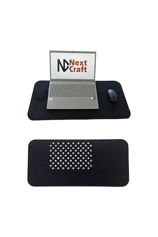 Keçe Bilgisayar Mouse Pedi Masa Üstü Düzenleyici Mat 70x32 Cm Siyah Ok