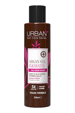Argan Yağı & Keratin Kolay Kırılan Yıpranmış Saçlara Özel Saç Bakım Kremi 250ml-vegan