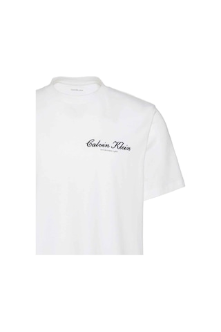 Calvin Klein 20s March Graphic Seasonal Fashion Beyaz Erkek T-shirt-13195 Beyaz