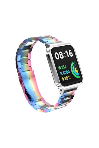 Xiaomi Redmi Watch 2 Lite Uyumlu Krd-60 Metal Anky Kordon-colorful