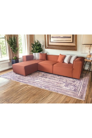 Nova 4 Modül Modüler L Köşe Koltuk Takımı Kiremit