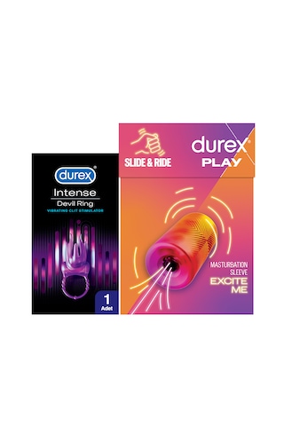 Durex Manuel Mastürbatör +Durex Intense Devil Ring Titreşimli Halka