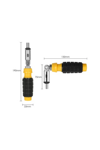 Hallow 1/4 İnç Hızlı Değişim Manyetik Cırcır Tornavida