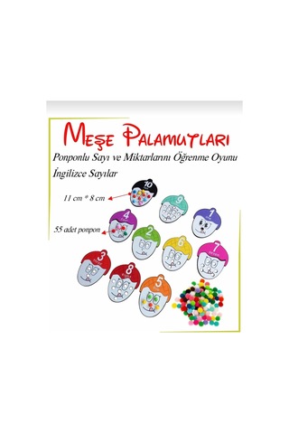 Meşe Palamudu Sayı Ve Miktarlarını Öğreniyorum Ahşap Oyuncak