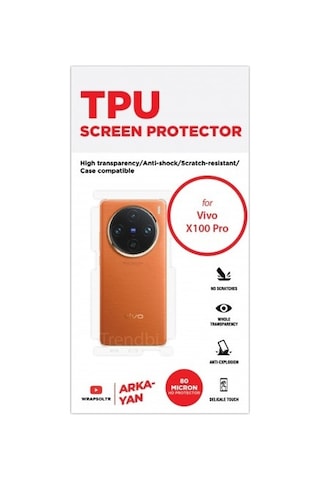 Vivo X100 Pro Arka Ve Yan Koruyucu Tpu Film