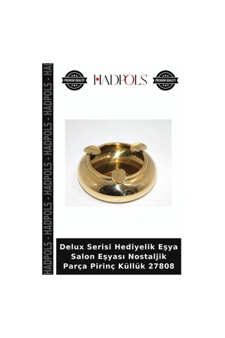 Delux Serisi Hediyelik Eşya Salon Eşyası Nostaljik Parça Pirinç Küllük 27808