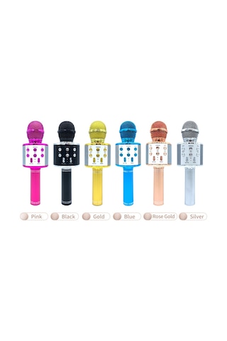 Mufunye Mavi Karaoke Bluetooth Mikrofon,
