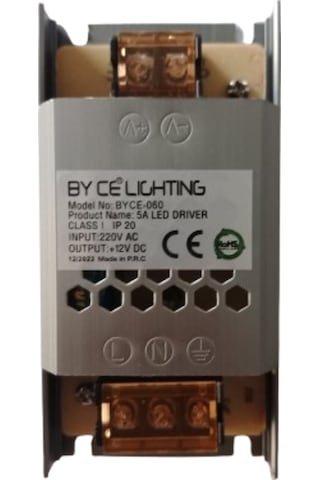 60w Ultra Slim Alüminyum Led Trafosu 5a 12v