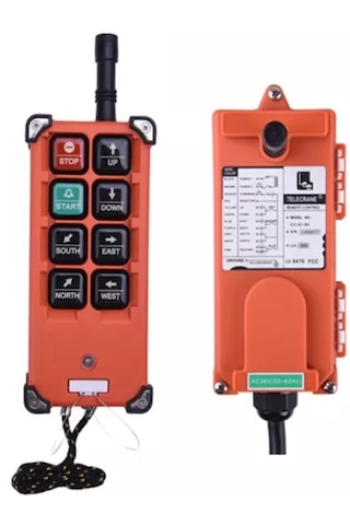 Energy 6 Buton Tek Hız Vinç Uzaktan Kumanda Sistemi 12-24vdc