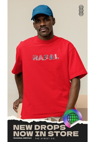 Noıssey Rapal Wear Unisex Oversize Colouring More Wall Baskılı T-shirt Kırmızı