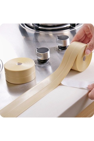 Wezone Ev Fıkırnakları İçin Preventif Muhafaza Bandı - Nem Ve Çürüme Engeli, Su Geçirmez, 3.2m X 2.2cm Kahverengi Gümüş