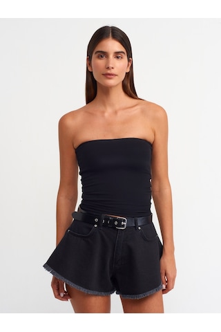 Dilvin Crop Top 101a20659 Siyah Siyah
