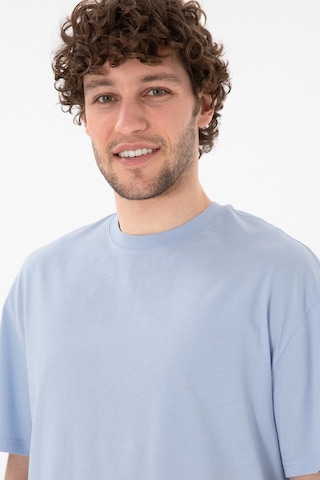 U.S. Polo Assn. Erkek Long Fit Bisiklet Yaka Açık Mavi Basic Tişört 50305988-VR003