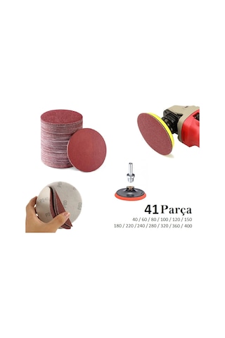 Venoa Ahşap Metal Cırt Zımpara Kağıdı 115 Mm Disk Ve Matkap Uç Set 41 Parça