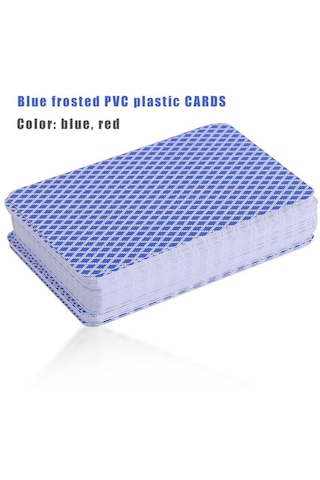 Mavi Poker Kartı Seti Su Geçirmez Dayanıklı Pvc Fırçalama Plastik Oyun Kartları Yenilik Bq