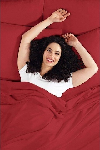 Tek Kişilik Lastikli Kırmızı Nevresim Takımı-160X220
