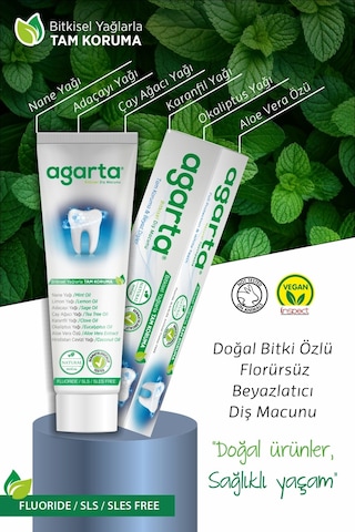 Agarta Bitkisel Florürsüz Diş Macunu 100 ML