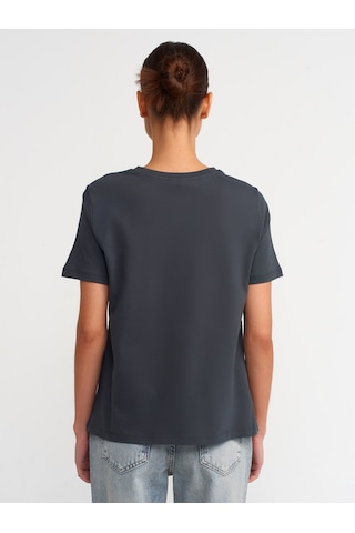 Dilvin Pamuklu T-shirt 101a30740 Antrasit