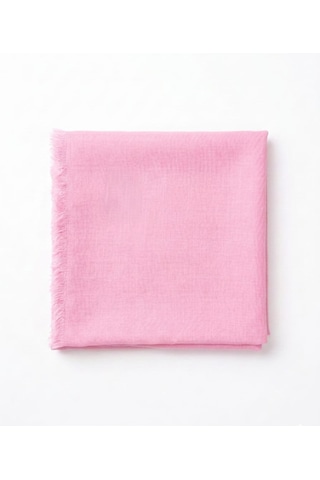 Özense Çift Flamlı Pamuklu Terletmeyen 4 Mevsim Kullanılabilir 100x100 Cm Pembe Renkli Eşarp