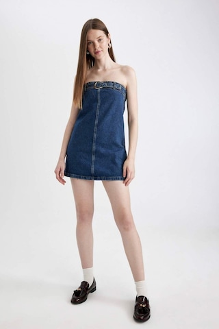 Defacto Fashion Fit Straplez Jean Mini Elbise C5658AX24SPNM34