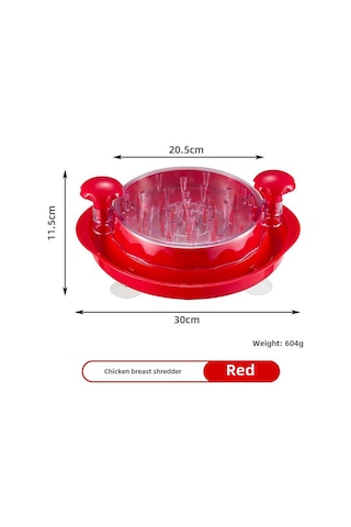 Geeroyoo Kırmızı Sürekli Materyal Tabanlı Süngerli El İşli Et Dilimleyici, Salata İçin Hızlı Shredder, Çok Fonksiyonlu Mutfak Aracı Diğer