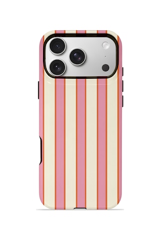 Apple iPhone Uyumlu 17 Pro Max Vorian Çift Katmanlı Magsafe Kılıf Sunset Candy Stripe