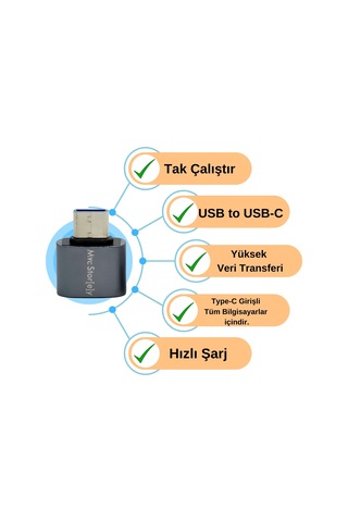 Type-c Usb-c Adaptör Usb 3.0 5gbps Veri Çevirici
