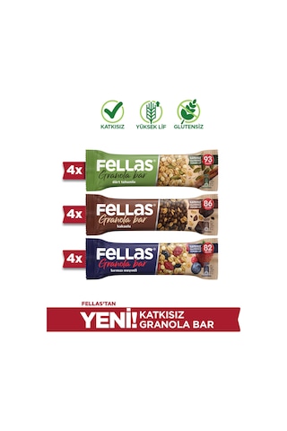 Granola Bar Protein Kaynağı 23 G Karma Kutu 12 Adet