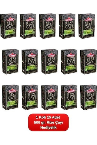 Rize Hediyelik Çay Karton Kutu 500gr X15 Adet