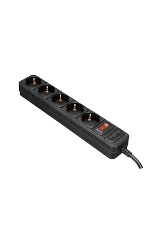 S-link Akım Korumalı Priz 5'li, 1,5 Metre, Siyah - Spg3-j-5 1.5 M