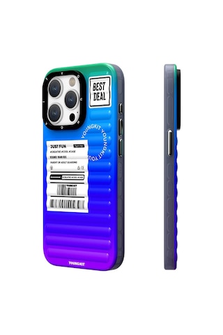 Apple Uyumlu iPhone 15 Pro Kılıf Youngkit The Secret Color Serisi Kapak Mor