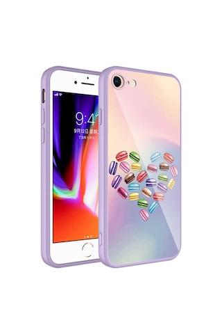 Goocamp Apple iPhone Uyumlu 7 Kılıf Kamera Korumalı Desenli Sert Silikon Epoksi Kapak - No12 NO12