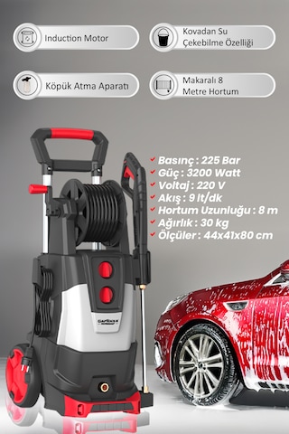 Gaptools Yıkama Makinesi İndüksiyon Motorlu 225 Bar Gp3200ac