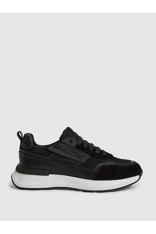 Cacharel Siyah %100 Deri Sneaker Ayakkabı