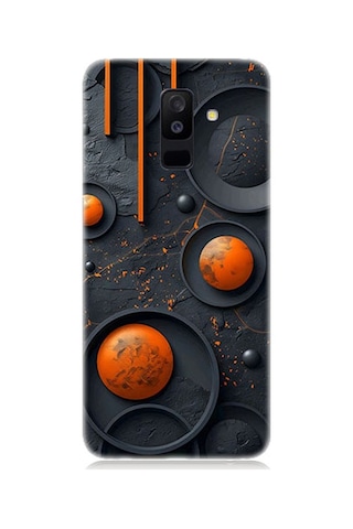Samsung Galaxy A6 Plus Uyumlu Turuncu Desen Desenli Silikon Kılıf Samsung Galaxy A6 Plus Uyumlu Turuncu Desen Desenli Silikon Kılıf