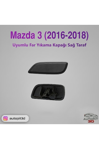 Mazda 3 2016-2018 Uyumlu Far Yıkama Kapağı Sağ Taraf
