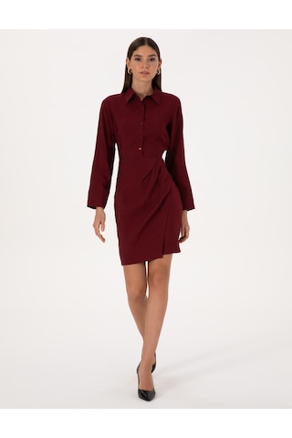 Pierre Cardin Kadın Bordo Elbise Dokuma 50318220-vr014 Bordo