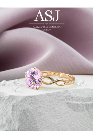 Asj 925 Ayar Gümüş Taşlı Altın Yüzük Nişan Parmağı 211823880 Gri